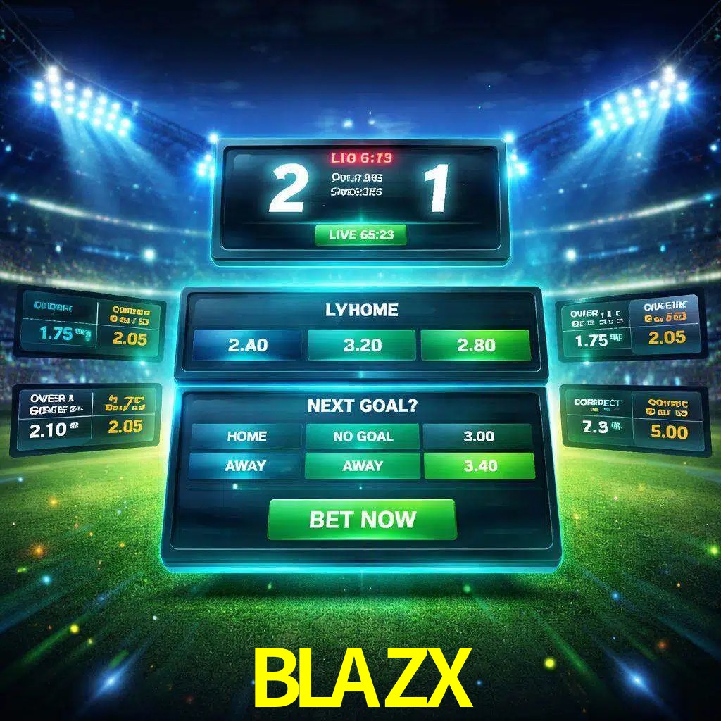 Vista de apuestas en vivo BLAZX durante un partido en curso