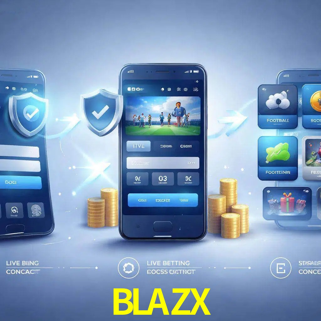 Pasos de acceso a la app BLAZX en pantalla de teléfono móvil